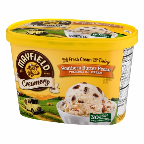 Mayfield Creamery® Southern Butter Pecan Ice Cream Tub Perspective: back