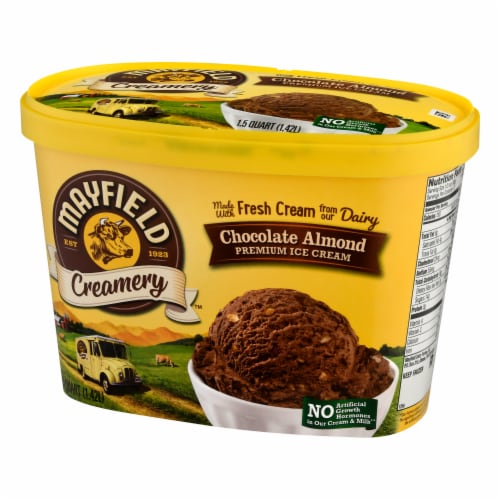 Mayfield Creamery® Chocolate Almond Ice Cream Tub Perspective: back