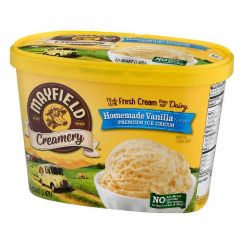 Mayfield Creamery® Homemade Vanilla Ice Cream Tub Perspective: back