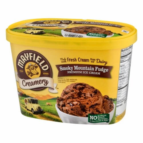Mayfield Creamery® Smoky Mountain Fudge Ice Cream Tub Perspective: back