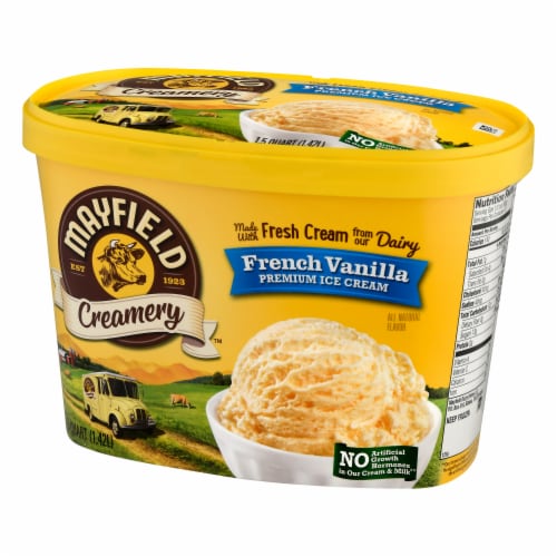 Mayfield Creamery® French Vanilla Ice Cream Tub Perspective: back