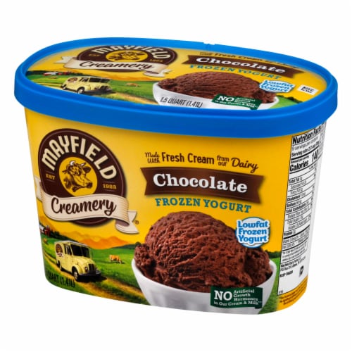 Mayfield Creamery® Lowfat Chocolate Frozen Yogurt Tub Perspective: back