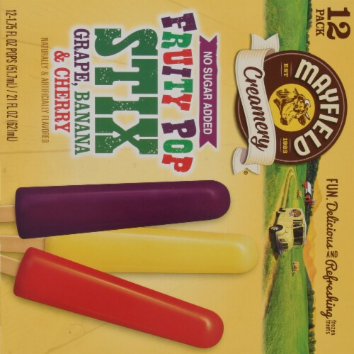 Mayfield No Sugar Added Fruit Pops Perspective: back