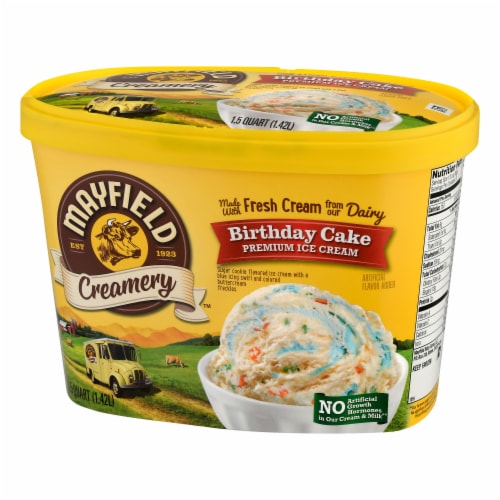 Mayfield Creamery® Birthday Cake Ice Cream Tub Perspective: back
