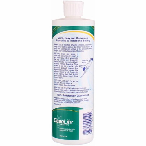No-Rinse® Body Bath Perspective: back