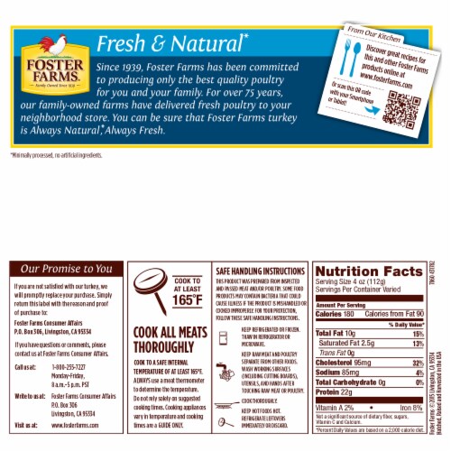 Foster Farms® Fresh & Natural Turkey Thighs Perspective: back