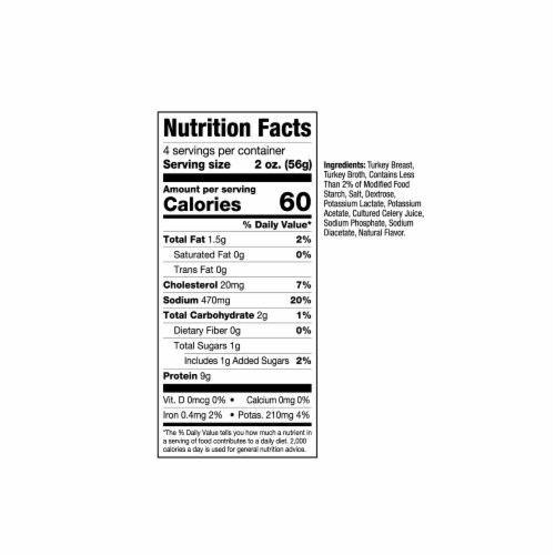 Foster Farms Sliced Oven Roasted Turkey Breast Perspective: back