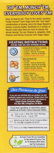 Foster Farms® Honey Crunchy Mini Corn Dogs Perspective: back