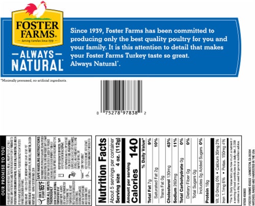 Foster Farms Always Natural Turkey Necks Perspective: back