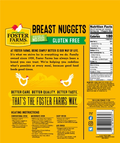 Foster Farms Gluten Free Breast Nuggets Perspective: back