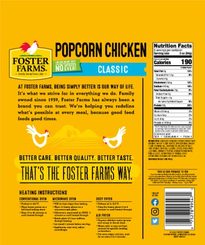 Foster Farms Popcorn Chicken Perspective: back