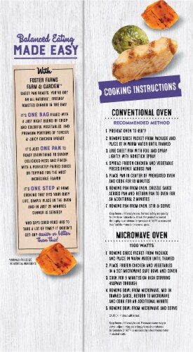 Foster Farms® Farm & Garden Garlic Butter Chicken Sheet Pan Roast Frozen Meal Perspective: back