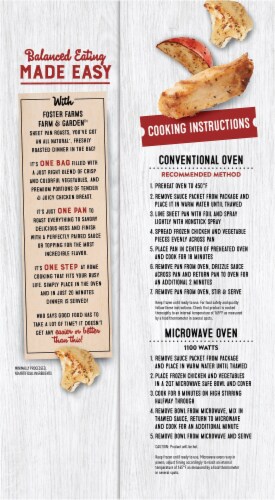 Foster Farms® Farm & Garden Smokehouse Chicken Sheet Pan Roast Frozen Meal Perspective: back