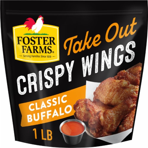 Foster Farms Take Out Crispy Chicken Wings Classic Buffalo Style Perspective: back