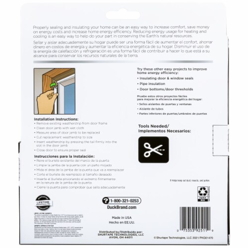 Duck® Max Strength™ Replacement White Door Seal Perspective: back