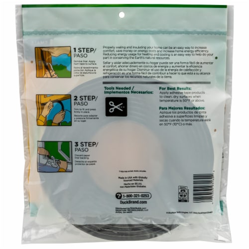 Duck® Small Gap Foam Weatherstrip Seal Perspective: back