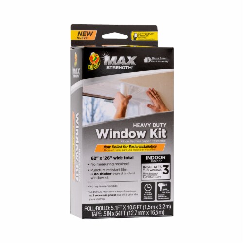 Duck® Brand Max Strength Rolled Window Insulation Kit - 3 Pack - Clear Perspective: back