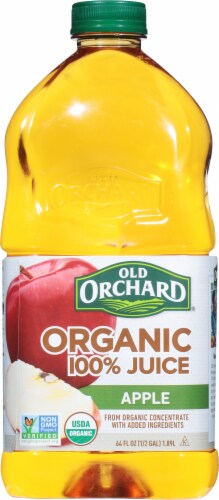 Old Orchard Organic 100% Apple Juice Perspective: back