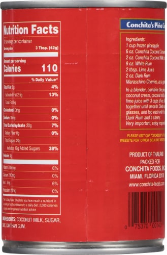 Conchita® Real Cream of Coconut Perspective: back