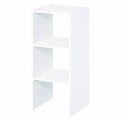 Closetmaid Decorative Home Stackable 2-Cube Cubeicals Organizer Storage, White Perspective: back
