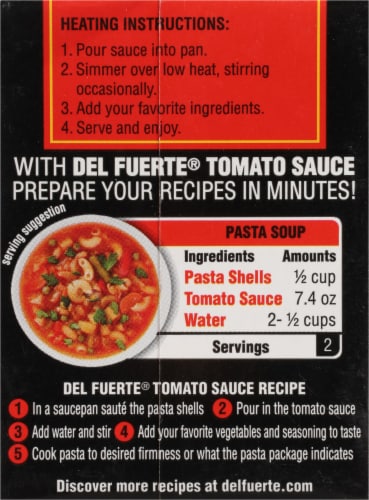 Del Fuerte® Tomato Sauce Perspective: back