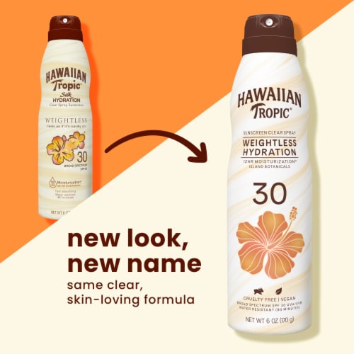 Hawaiian Tropic® Weightless Hydration SPF 30 Sunscreen Spray Perspective: back