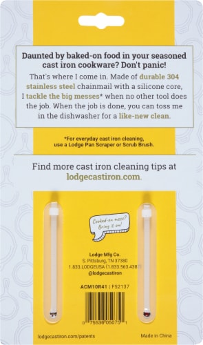 Lodge® Scrubbing Pad Red Chainmail Perspective: back