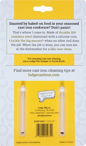 Lodge® Scrubbing Pad Red Chainmail Perspective: back