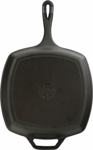 Lodge Square Grill Pan Cast Iron - Black Perspective: back