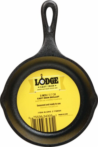 Lodge H5MS 5 Pre-Seasoned Heat-Treated Mini Cast Iron Skillet with Cover