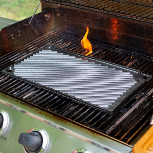 Lodge Logic Reversible Cast Iron Grill/Griddle Perspective: back