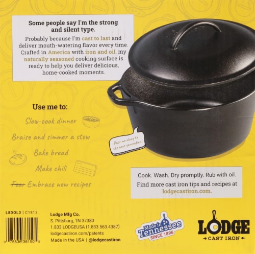 Lodge Cast Iron Camp Dutch Oven - Black, 1 ct - Fry's Food Stores