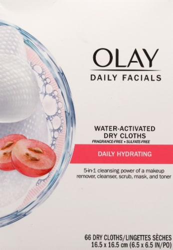 Olay Daily Facials 5-In-1 Hydrating Cleansing Cloths with Grapeseed Extract Perspective: back