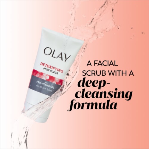 Olay Regenerist Detoxifying Pore Scrub Facial Cleanser and Face Wash Perspective: back