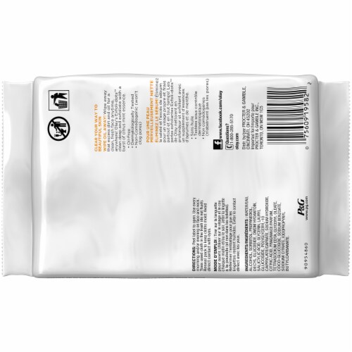 Olay Clearly Clean Oil Reducing Wet Cleansing Cloths Perspective: back