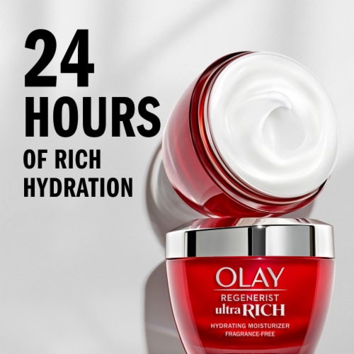 Olay Regenerist Facial Moisturizer Ultra-Rich Fragrance Free Hydrating Perspective: back