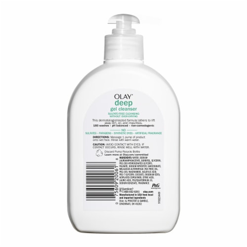 Olay Deep Gel Face Wash with Tea Tree Essential Oil Perspective: back