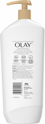 Olay Effortless Glow Hydrating Body Lotion with Notes of Rose Water Perspective: back