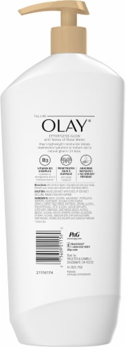 Olay Effortless Glow Hydrating Body Lotion with Notes of Rose Water Perspective: back