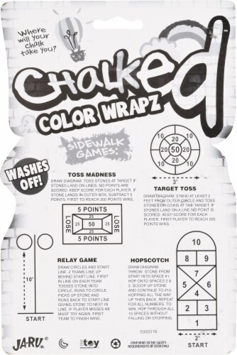 JA-RU Chalked Color Wrapz Sidewalk Chalk - Assorted Perspective: back