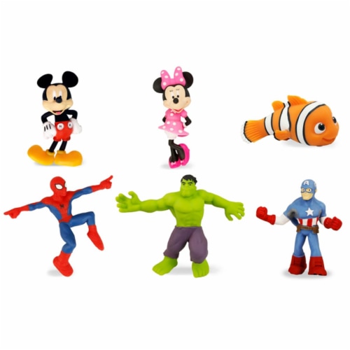 Disney & Marvel 6010937 Stretchable Characters Rubber, Assorted Color - Pack of 24 Perspective: back