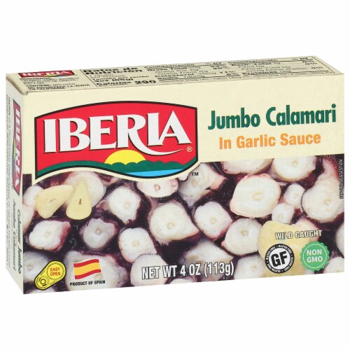Iberia Calamari in Garlic Sauce Jumbo 4 oz Perspective: back