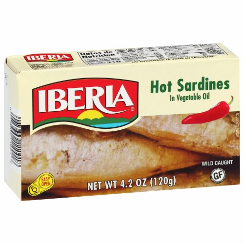 Iberia Hot Sardines in Vegetable Oil 4.2 oz Perspective: back