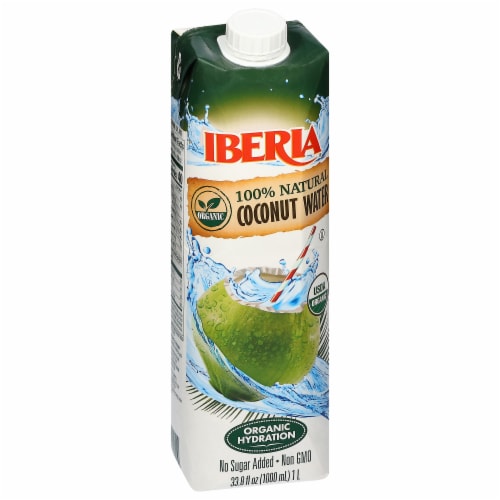 Iberia 100% Natural Coconut Water 33.8 fl oz Perspective: back