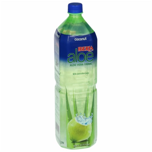 Iberia Coconut Aloe Vera Drink with Pure Aloe Pulp 50.8 fl oz Perspective: back