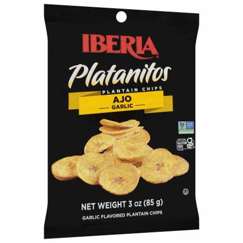 Iberia Garlic Plantain Chips 3 oz Perspective: back