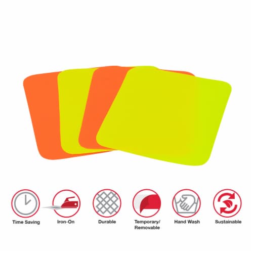 SINGER® Twill Neon Iron-On Patches Perspective: back