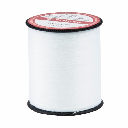 Singer® All-Purpose Polyester Thread - White Perspective: back