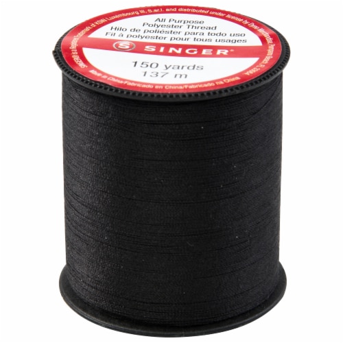 SINGER® All Purpose Polyester Thread - Black Perspective: back