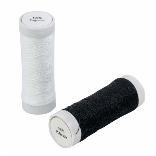 SINGER® All Purpose Thread - Black / White Perspective: back
